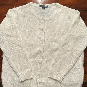 Northern Isles Cream knitted acrylic Cardigan Sweater in size XL